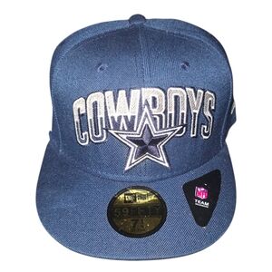New Era Dallas Cowboys Blue Fitted Cap 59Fifty Size 7 ¼